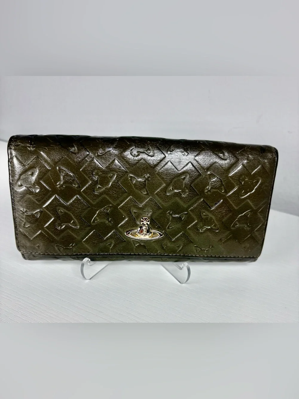 Vivienne Westwood Embossed Leather Wallet~ made in Italy